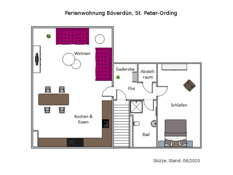 Ferienwohnung Boeverduen Sankt Peter-Ording Luaran gambar